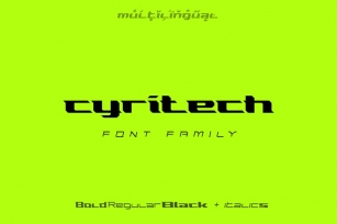 Cyritech Font Family Font Download